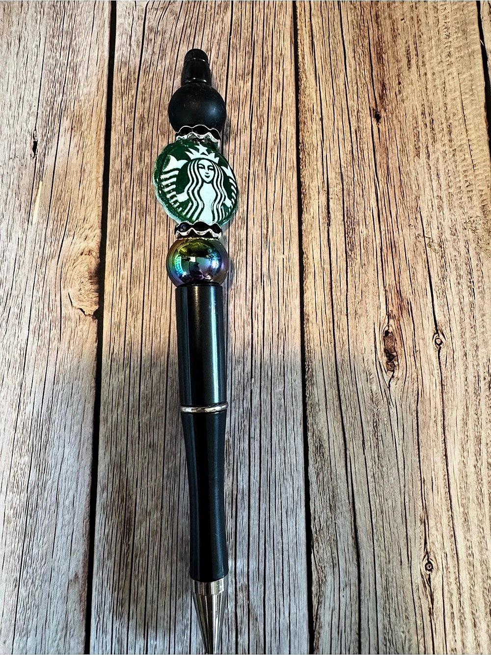 Starbucks holographic beads pen